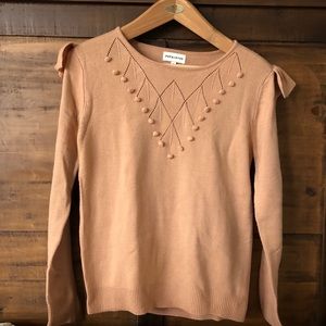 Rose pink pom pom sweater